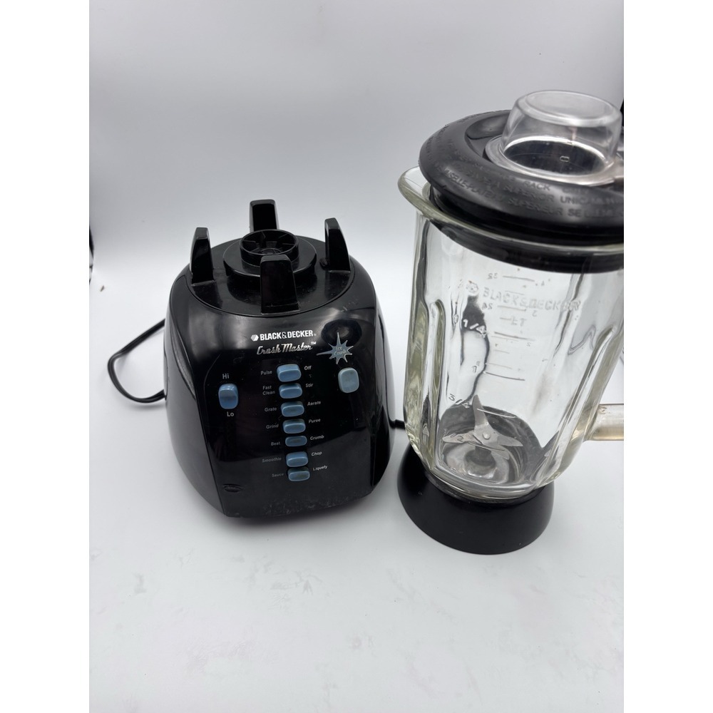 Black and Decker 12 Speed Blender Crush Master Black Model BL12475G Works Great!